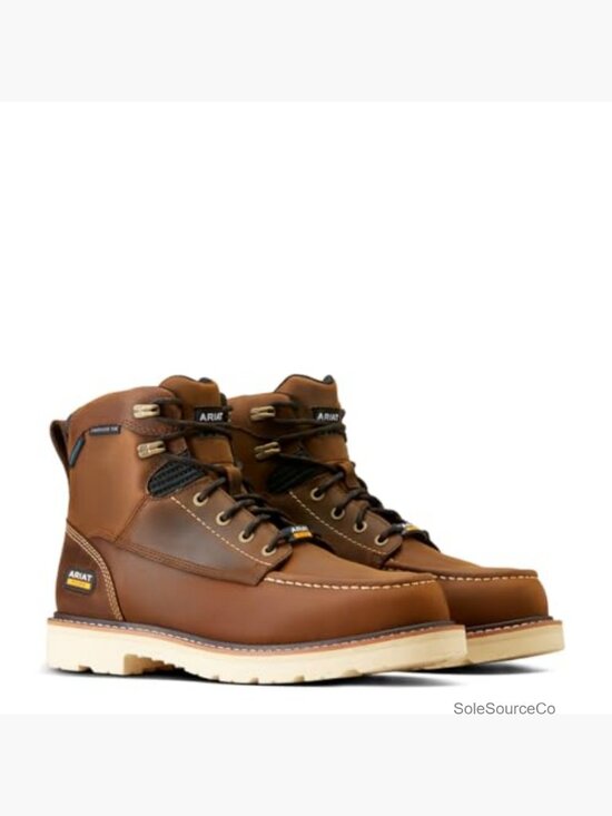 Waterproof Composite Toe Work Boots - Lace-Up Steel Toe Industrial Boots Men\'s main image 3